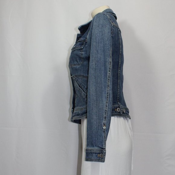 Anthropology Pilcro and the Letterpress Farrah Denim Blue Jacket Small - Picture 3 of 8